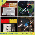 Etiqueta reflectante de luz / etiqueta luminosa para sillas de paseo, cascos de bicicleta